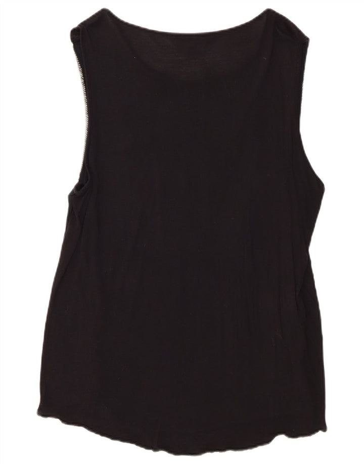 Blusa feminina sem mangas Zara Top UK 12 médio preto