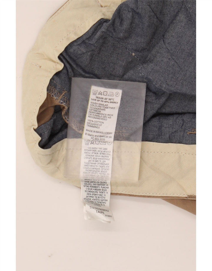 Shorts chino masculino Marks & Spencer W40 XL algodão bege
