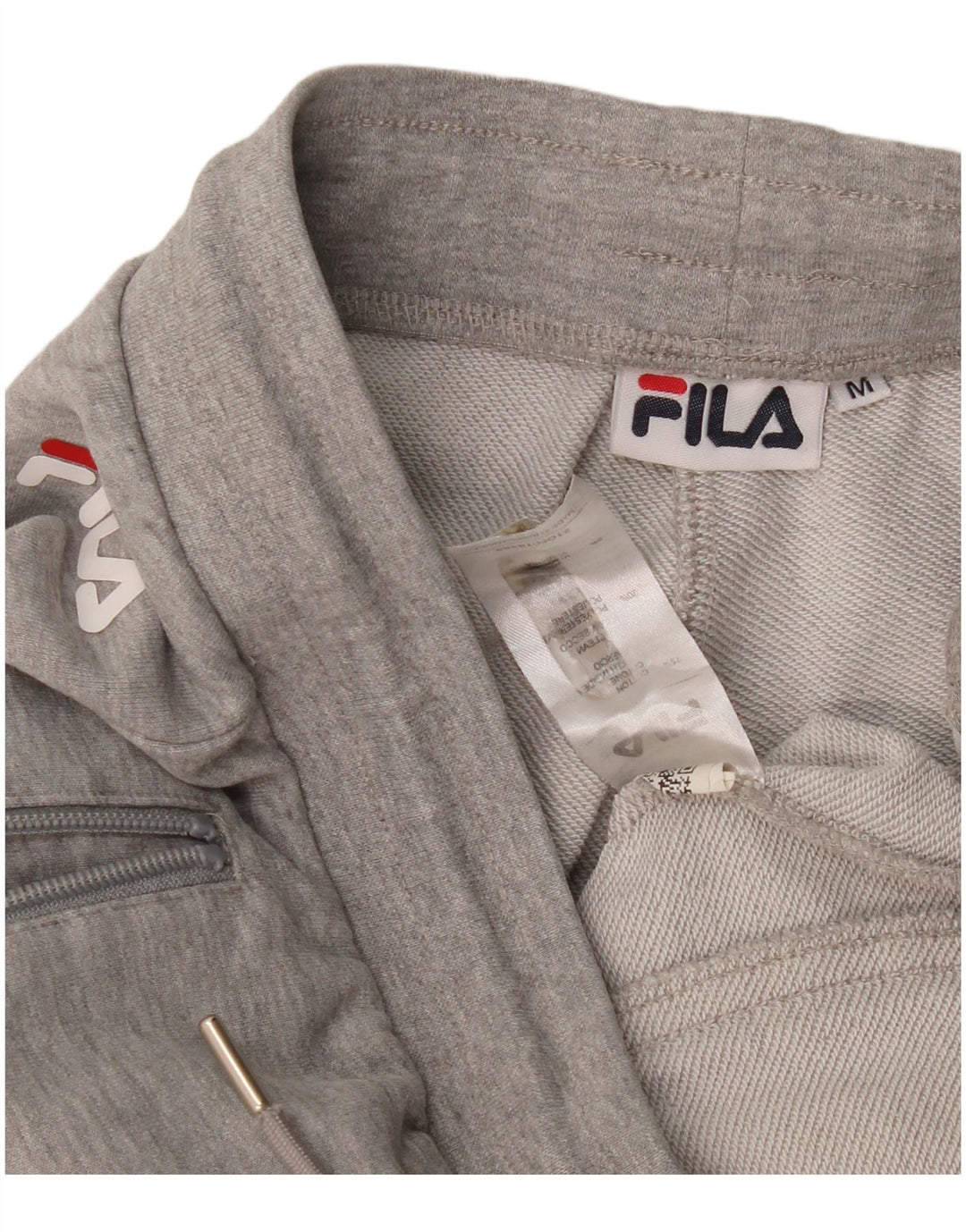 Calça de treino feminina Fila Joggers UK 14 algodão cinza médio