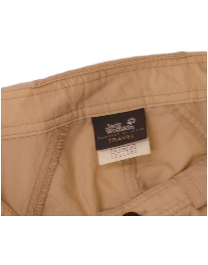 Calça corta-vento feminina Jack Wolfskin Cargo grande W32 L33 bege