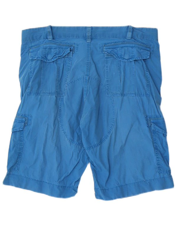 Napapijri Mens Geographic Cargo Shorts Grande W36 Azul Algodão