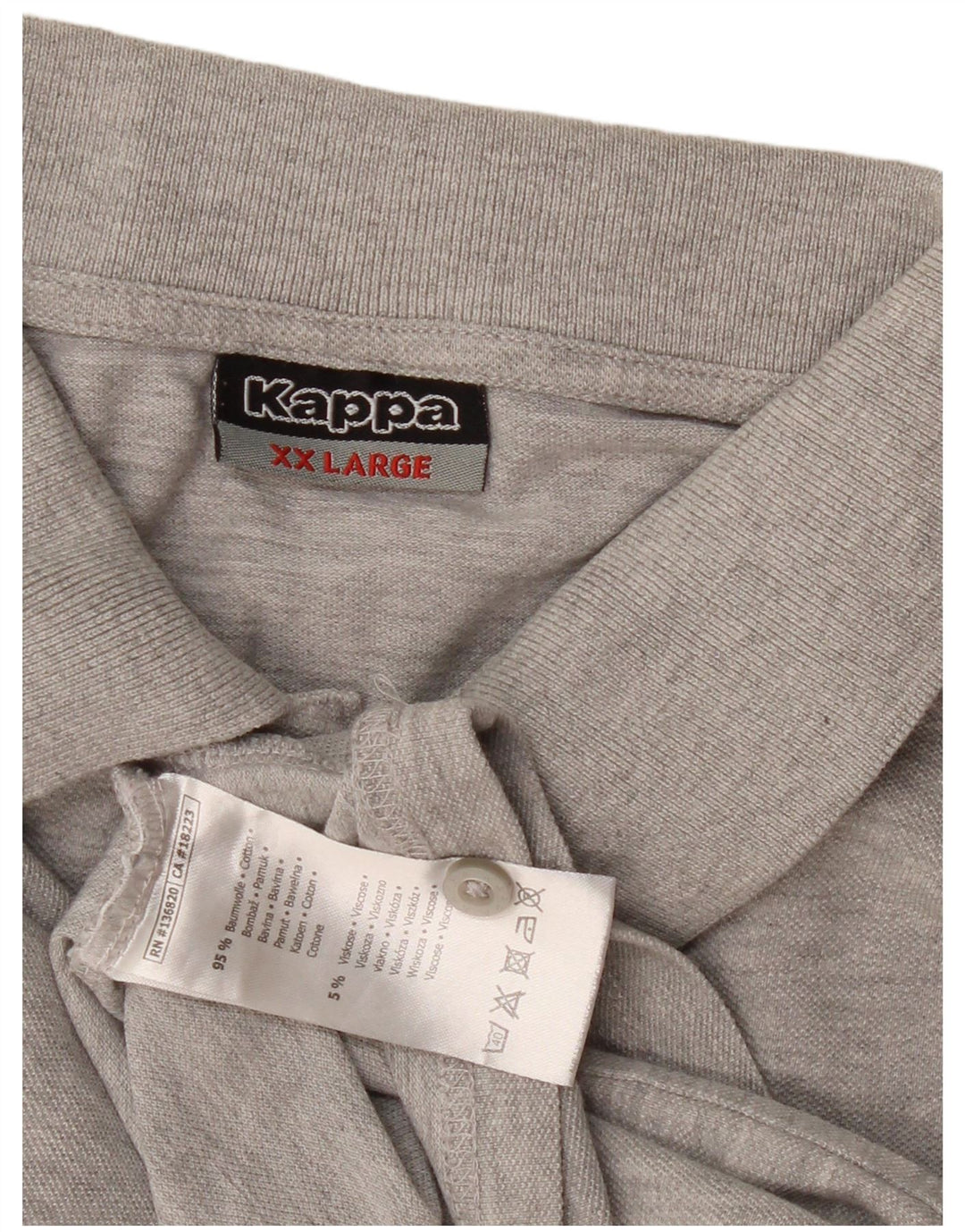 Camisa polo masculina Kappa 2XL algodão cinza
