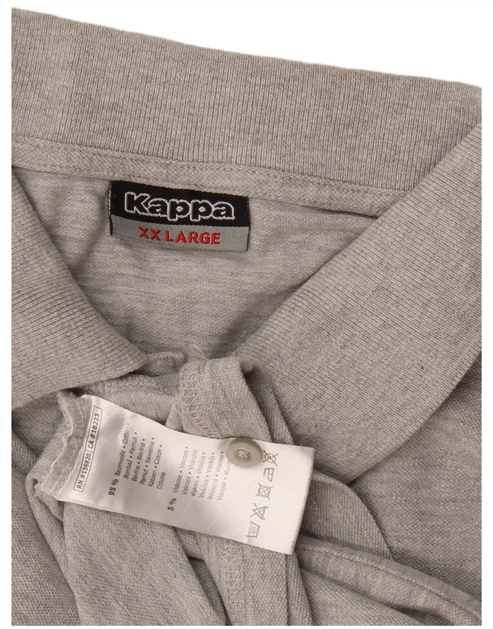 Camisa polo masculina Kappa 2XL algodão cinza