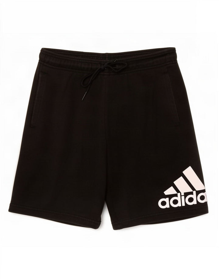 Shorts esportivos gráficos masculinos Adidas grandes de algodão preto