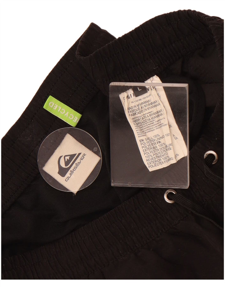 Quiksilver Calção de banho masculino grande poliéster preto