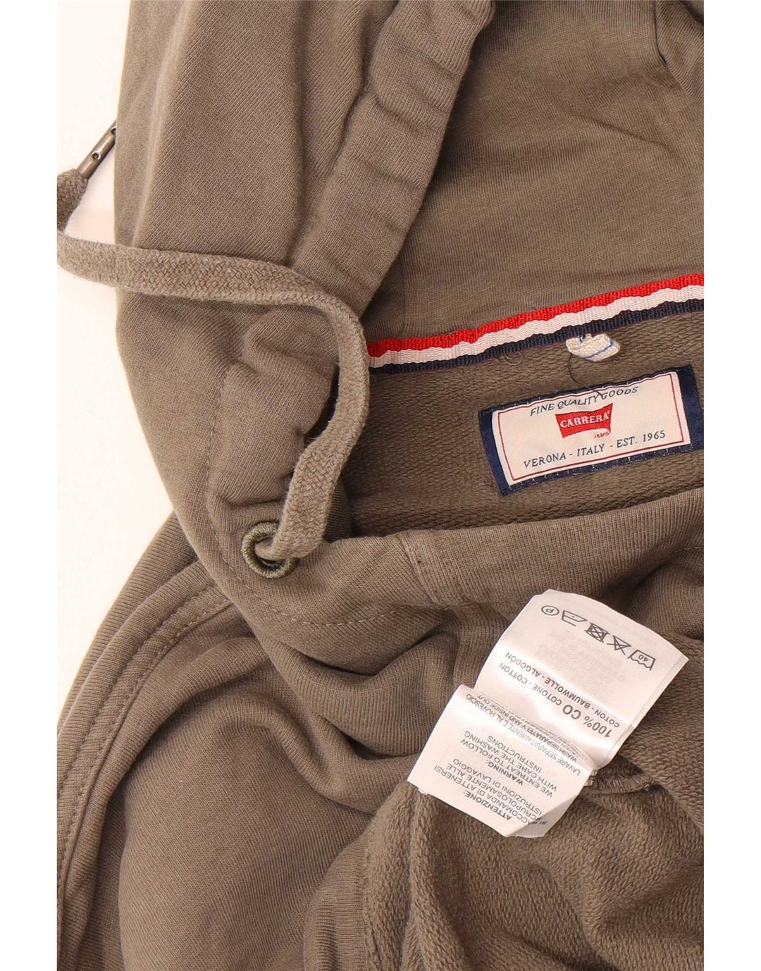 Carrera Mens Hoodie Jumper XL Algodão cáqui