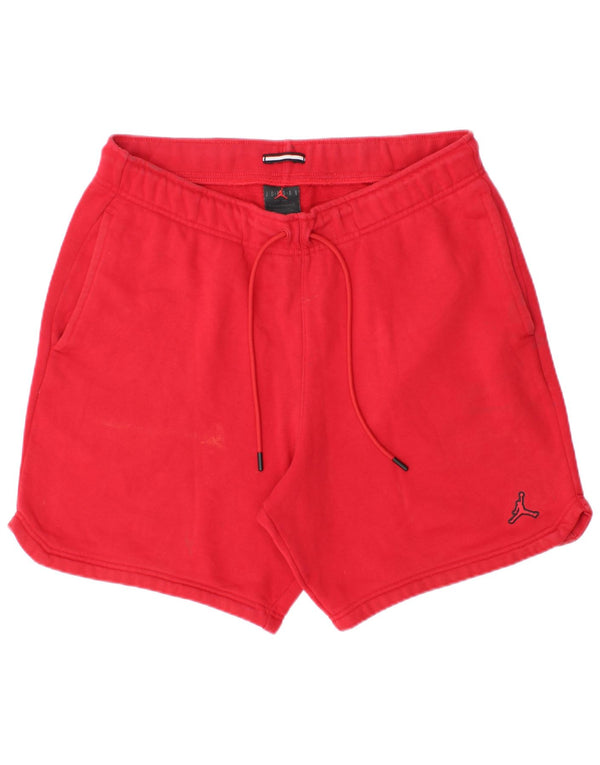 Jordan Mens Sport Shorts Grande Algodão Vermelho