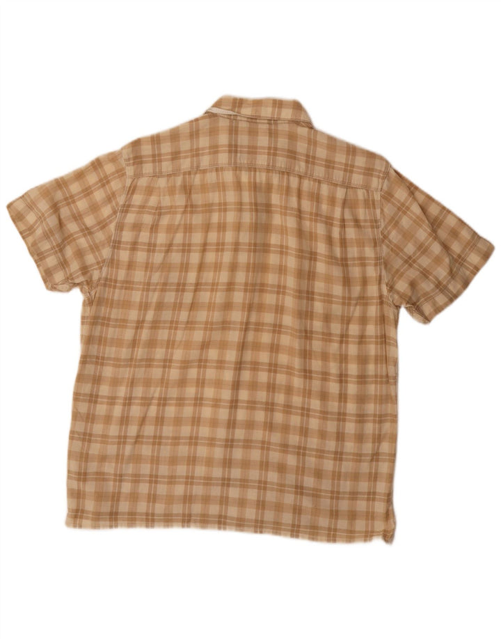 Camisa masculina de manga curta Standard Fit da Levi's, xadrez bege médio