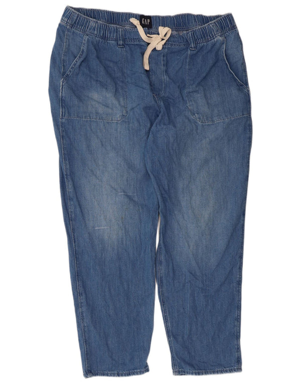 Jeans soltos femininos Gap 2XL W36 L28 algodão azul