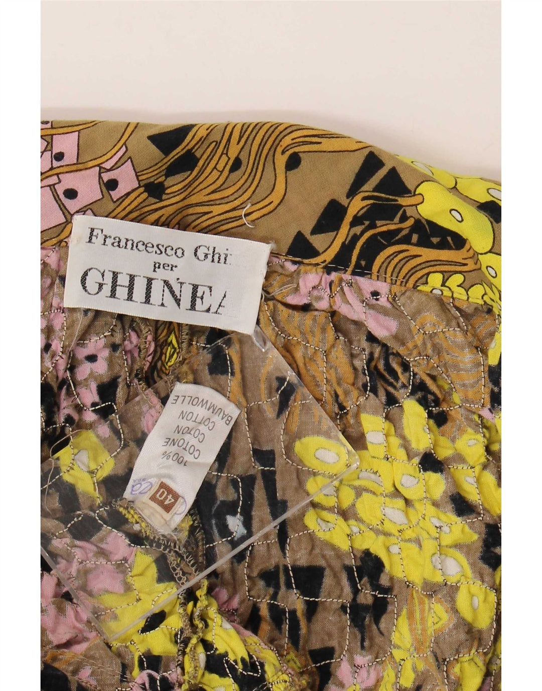 Blusa feminina vintage cropped envoltória UE 40 média floral multicolorida