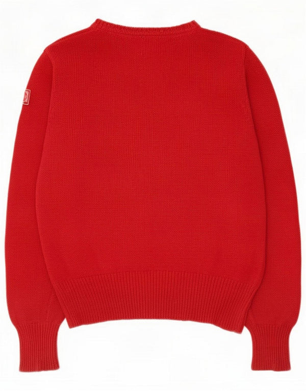 Murphy & Nye Suéter feminino regular com gola canoa UK 14 Vermelho médio
