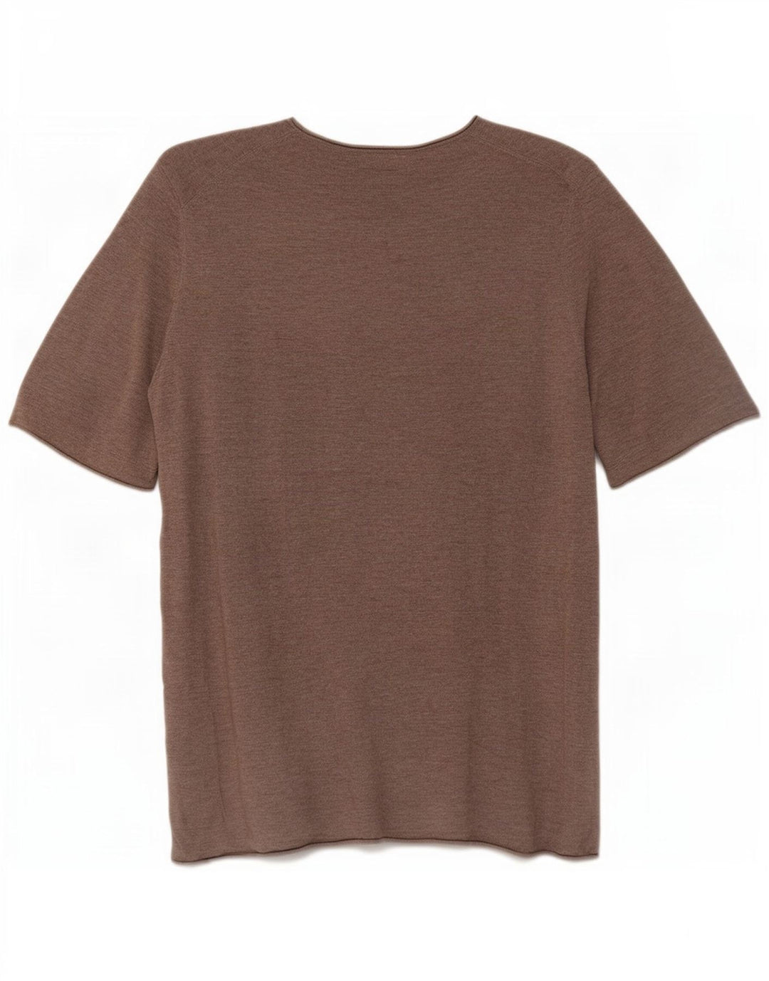 Suéter feminino Massimo Dutti com gola redonda Reino Unido 10 pequeno marrom