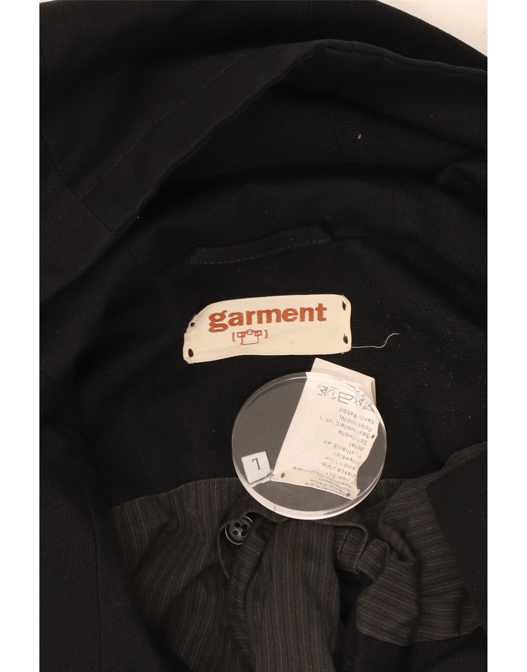 Sobretudo masculino VINTAGE com capuz UK 40 grande acetato preto