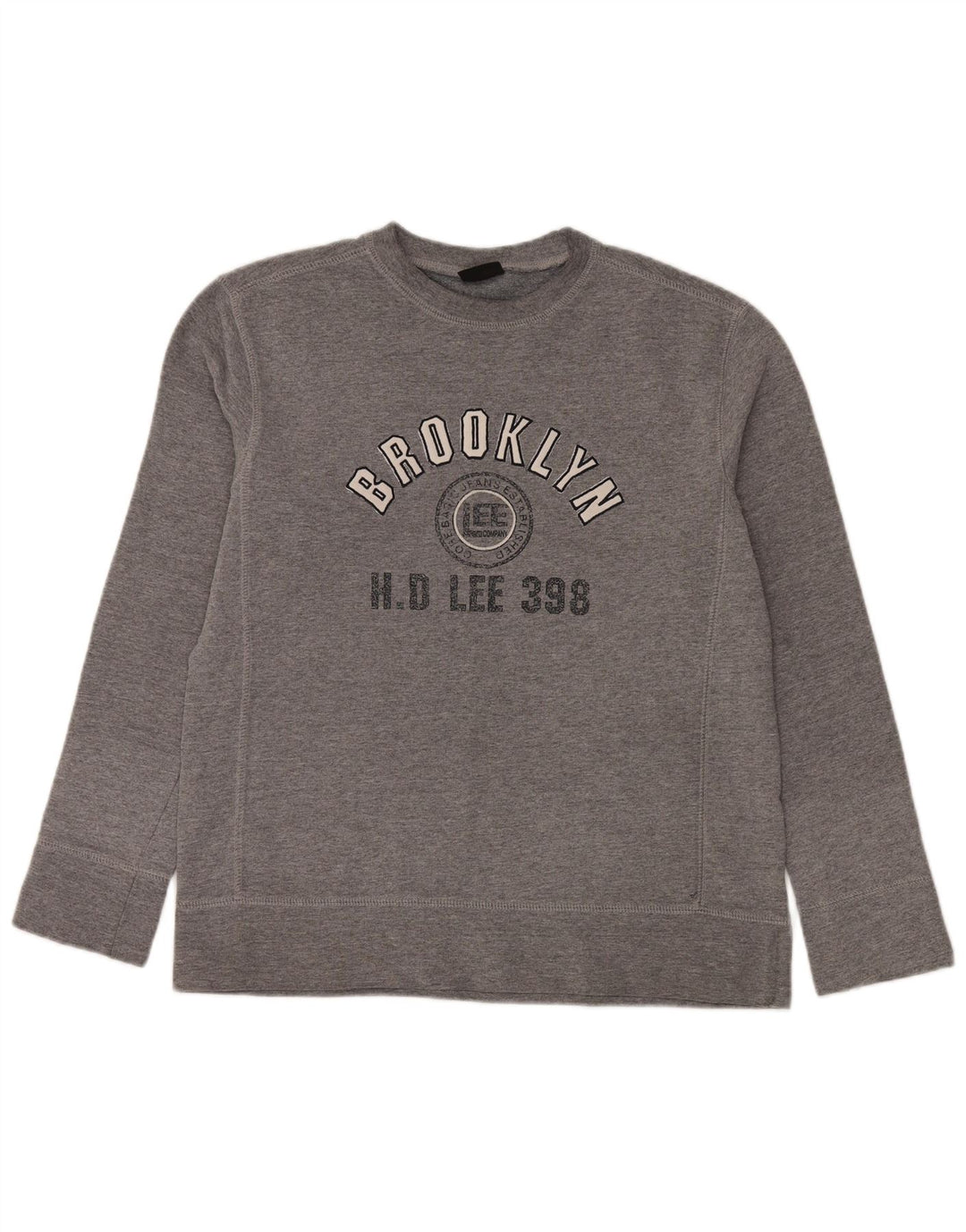 Lee Mens Brooklyn Graphic Moletom Jumper Médio Cinza