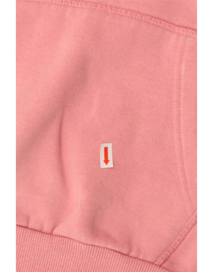 ELLESSE Womens Hoodie Jumper UK 14 Medium Pink Cotton Vintage Ellesse and Second-Hand Ellesse from Messina Hembry 