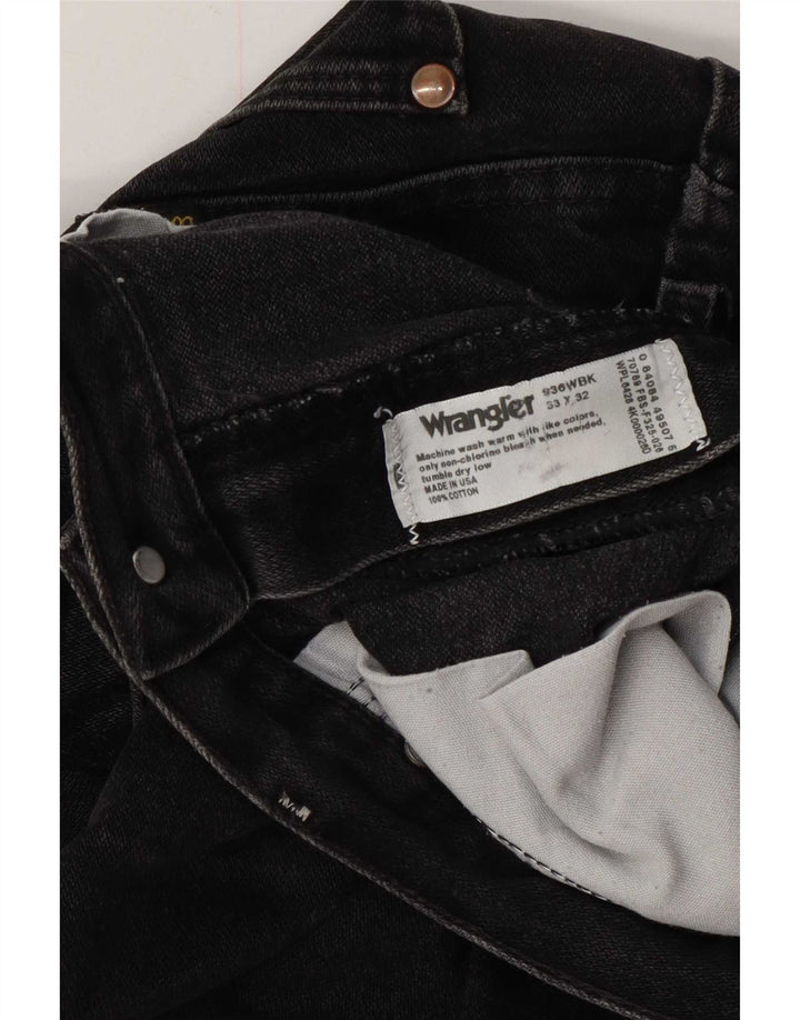 Wrangler Mens Straight Jeans W33 L32 Cinza Algodão