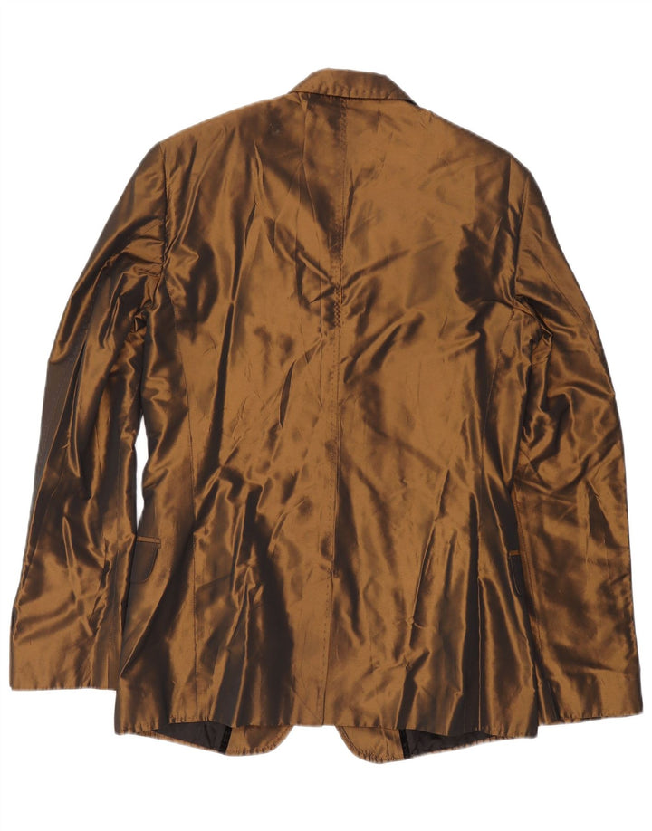 Jaqueta blazer masculina Dolce & Gabbana com 2 botões IT 50 grande poliéster marrom