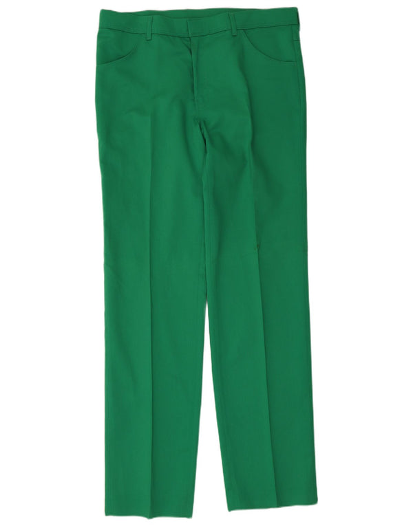 Calça feminina reta casual Farah W36 L34 poliéster verde
