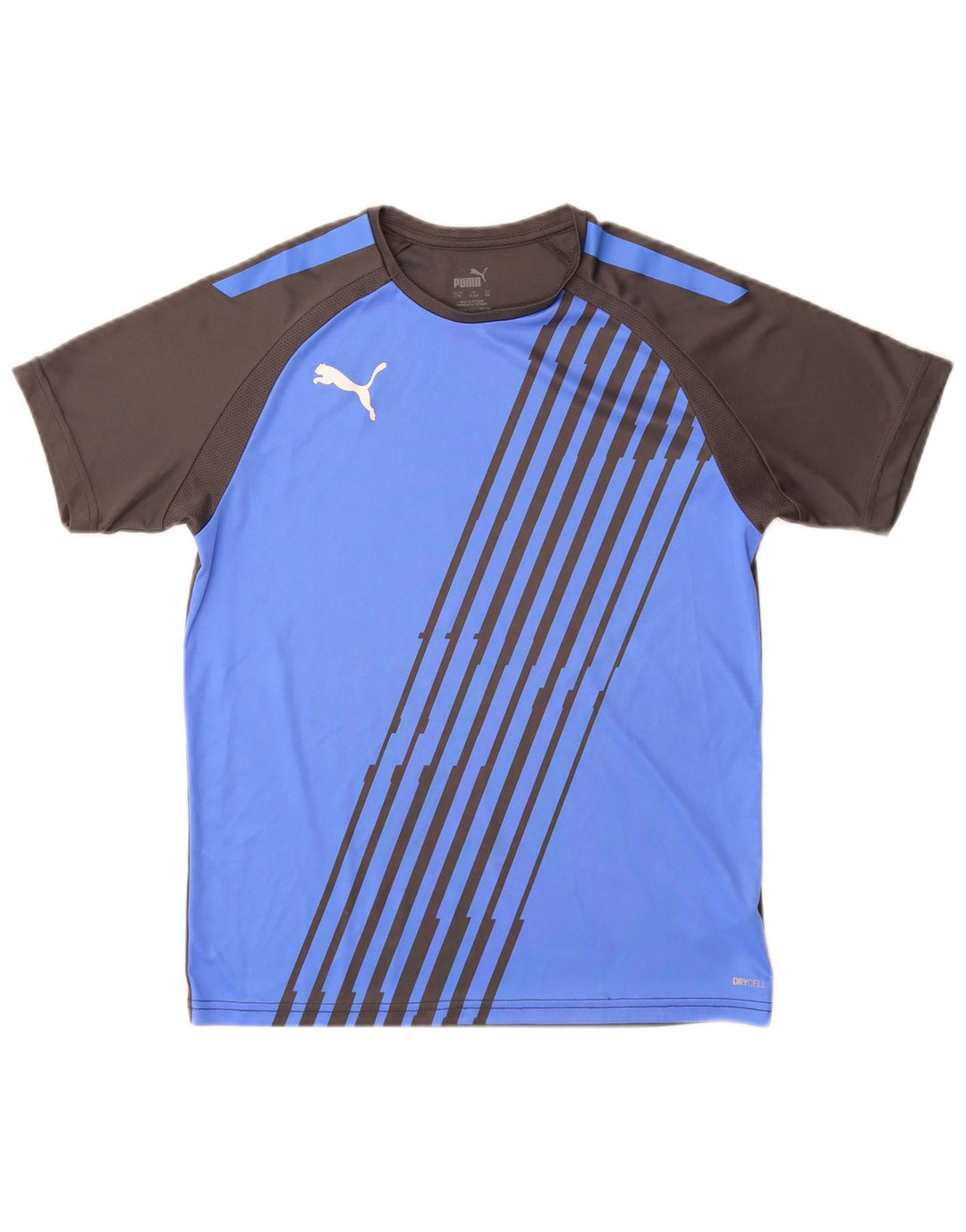 Camiseta Puma Menino 13-14 Anos Azul Colorblock Poliéster
