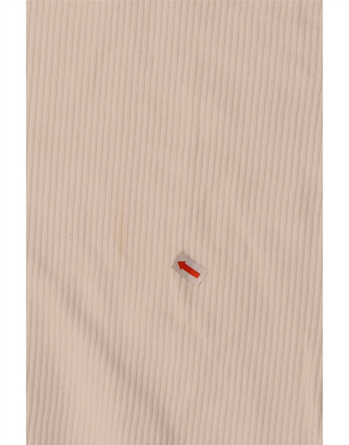 Camisa polo masculina Zara médio algodão listrado branco