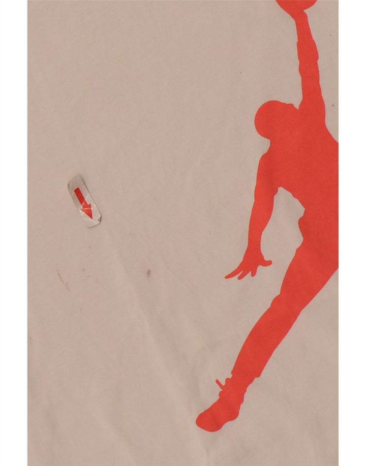 Camiseta Jordan masculina gráfica grande algodão branco