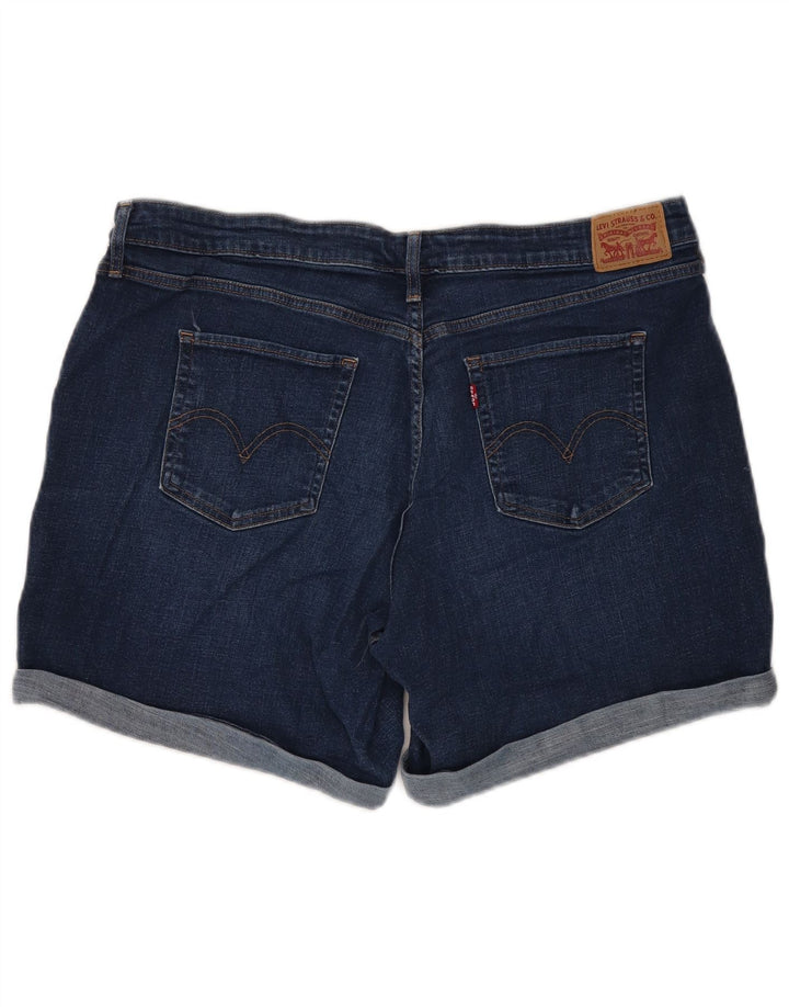 Shorts jeans feminino LEVI'S US 20 3XL W40 algodão azul marinho
