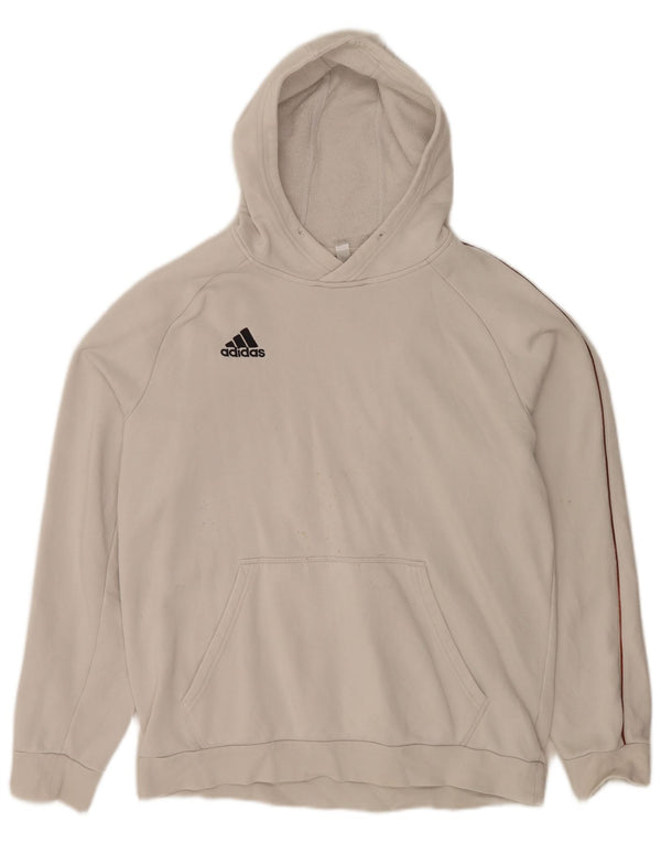 Adidas Mens Hoodie Jumper Grande Algodão Branco