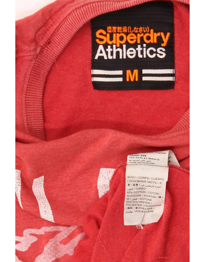Superdry Mens Graphic T-Shirt Top Médio Algodão Vermelho