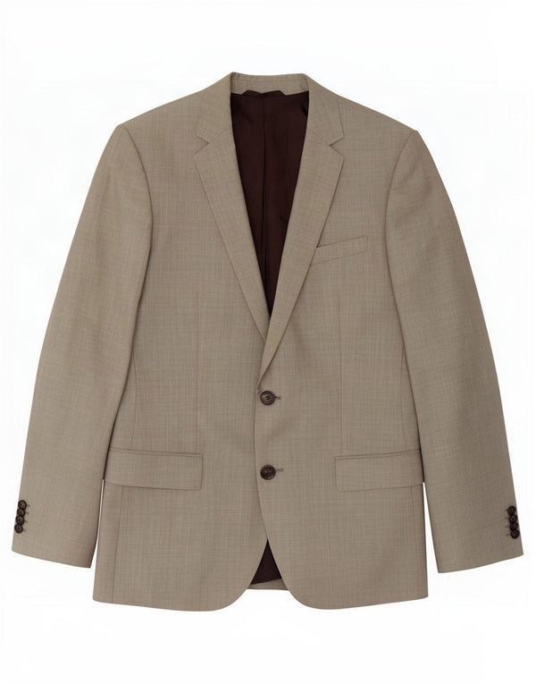 Hugo Boss Mens 2 Button Blazer Jacket EU 46 Small Grey Wool