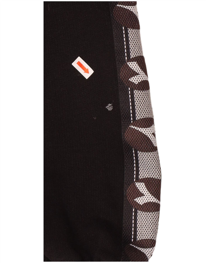 Moletom masculino Diadora com zíper e gola alta, grande, cinza, algodão colorblock