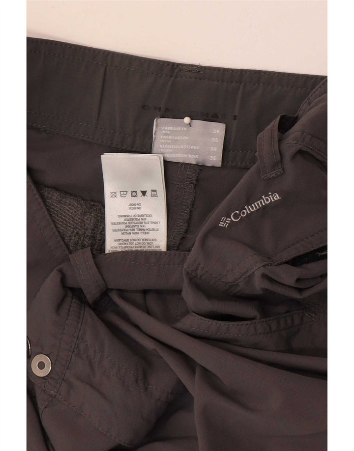 Shorts cargo feminino Columbia EU 36 pequeno W28 cinza nylon