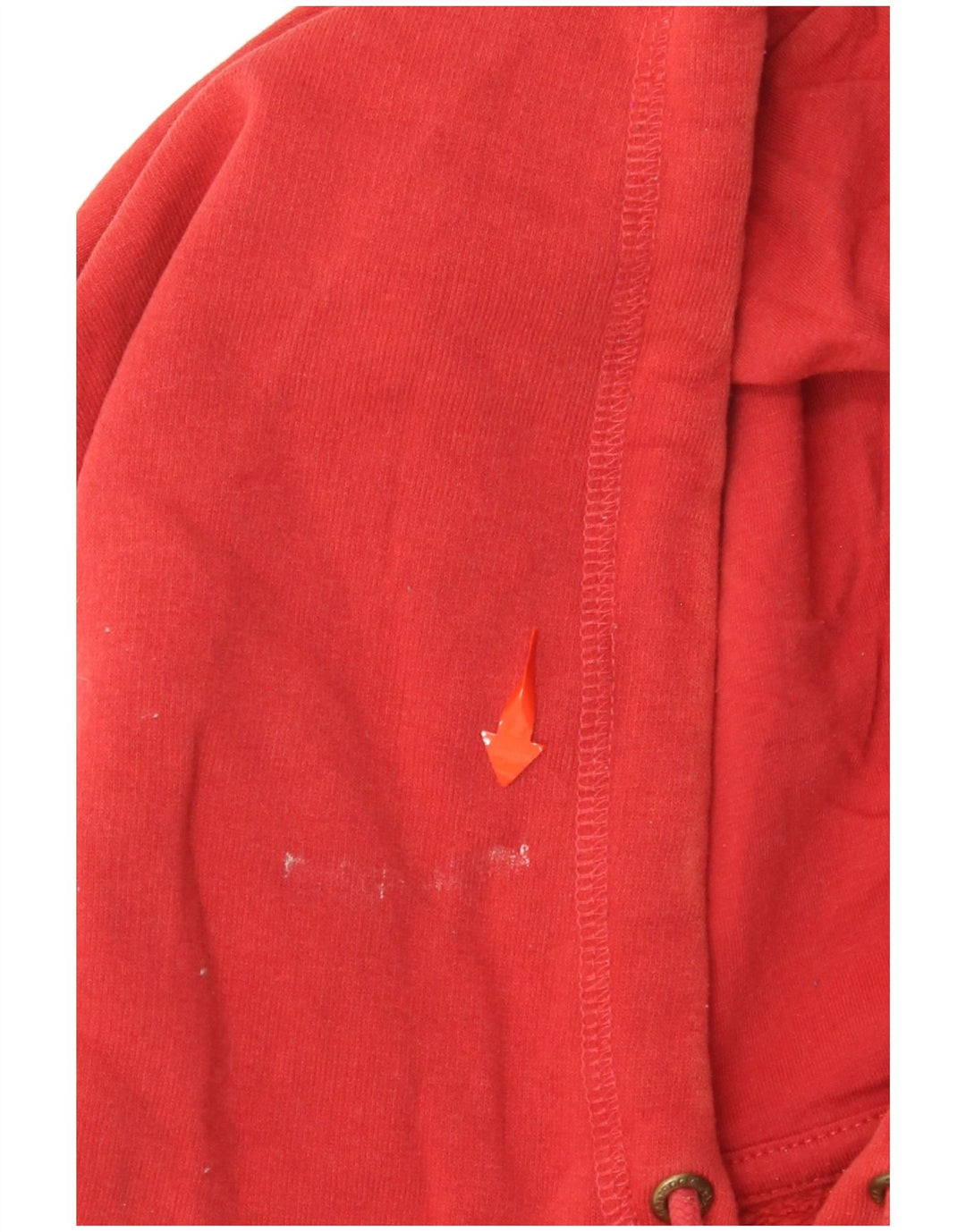 Vestido feminino com capuz estampado grande SALTROCK Reino Unido 12 algodão vermelho médio