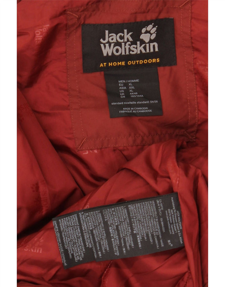 Colete acolchoado masculino JACK WOLFSKIN UK 44/46 XL poliéster cor de vinho