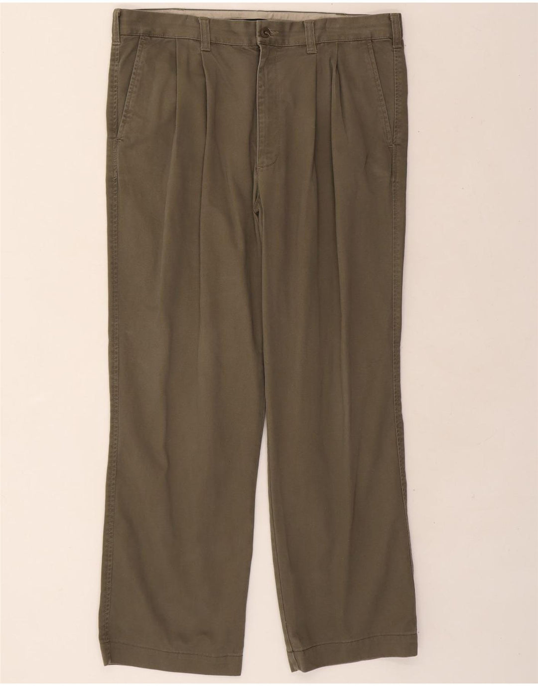 MARKS & SPENCER Mens Blue Harbour Pegged Chino Trousers W38 L31 Khaki Vintage Marks & Spencer and Second-Hand Marks & Spencer from Messina Hembry 