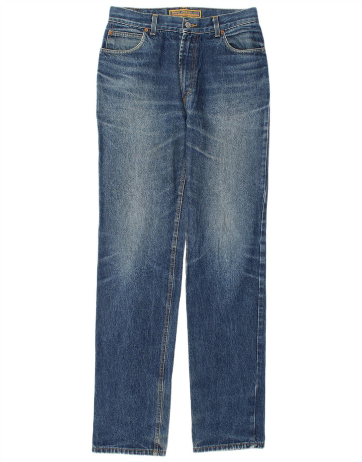 NEW JEANS Jeans reto masculino W32 L36 algodão azul