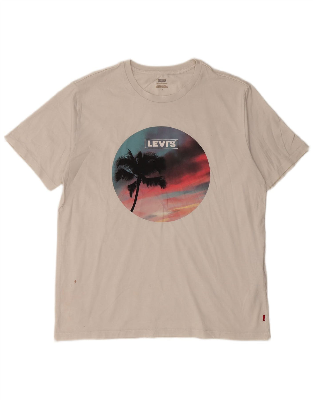 Camiseta gráfica masculina LEVI'S grande de algodão branco