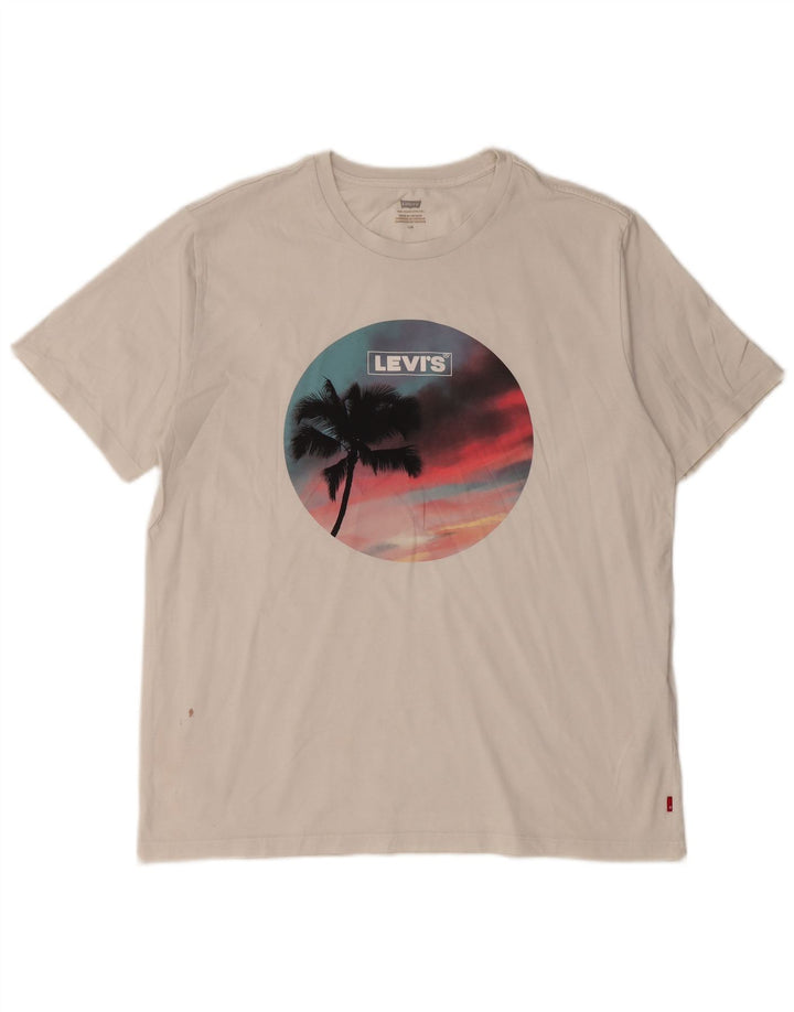 Camiseta gráfica masculina LEVI'S grande de algodão branco