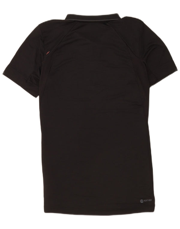 Adidas Mens Regular Fit Camisa Pólo Médio Preto Poliéster
