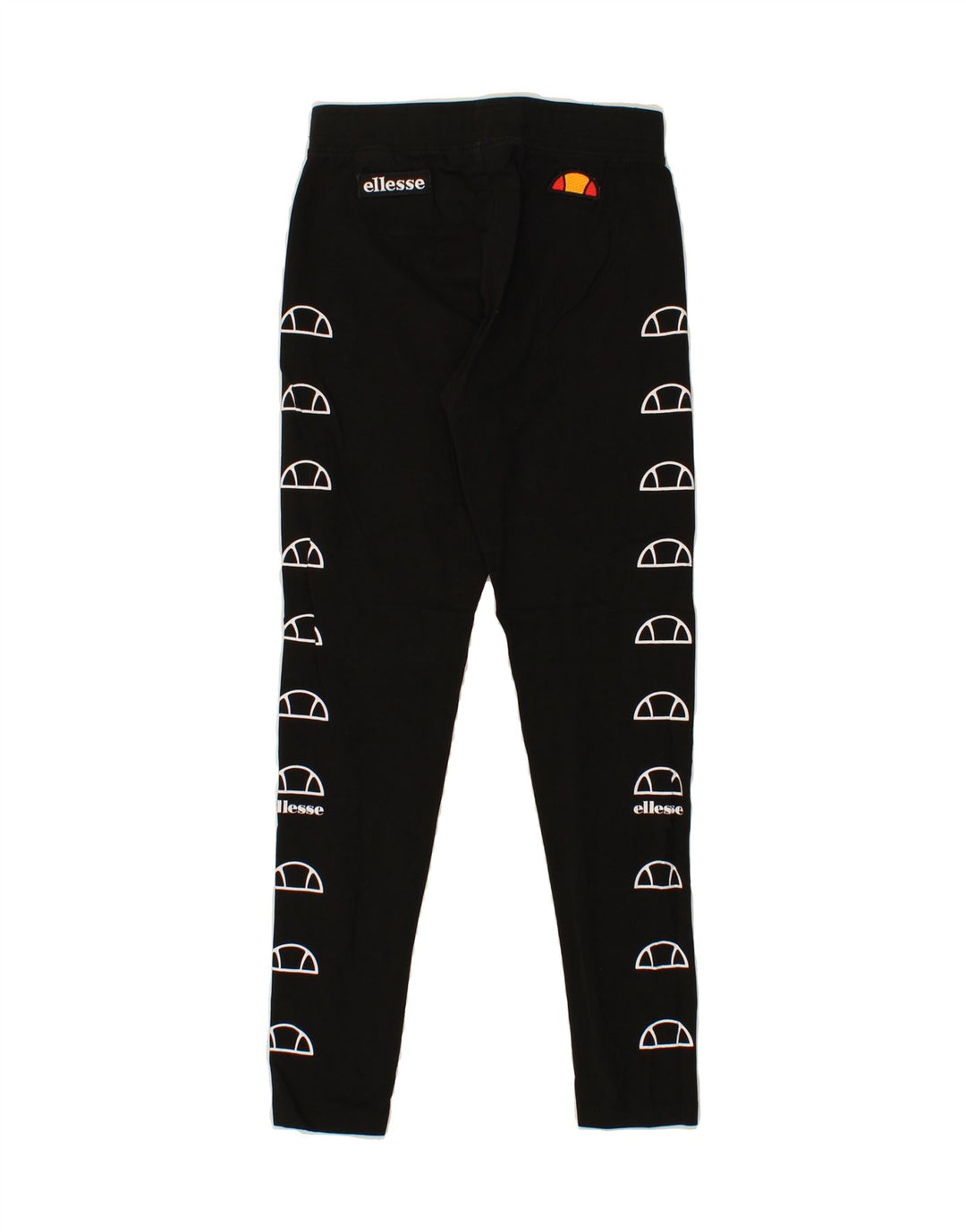 ELLESSE Womens Graphic Leggings UK 6 XS Black Cotton Vintage Ellesse and Second-Hand Ellesse from Messina Hembry 