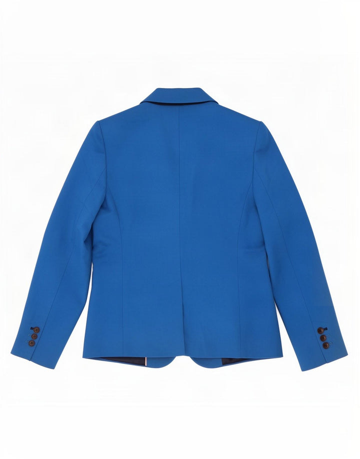 Jaqueta blazer feminina de 2 botões Boden Reino Unido 14 viscose azul médio
