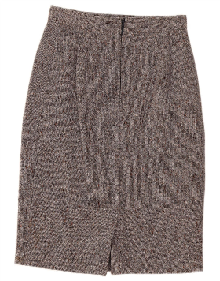 Saia lápis feminina vintage média W30 cinza manchada