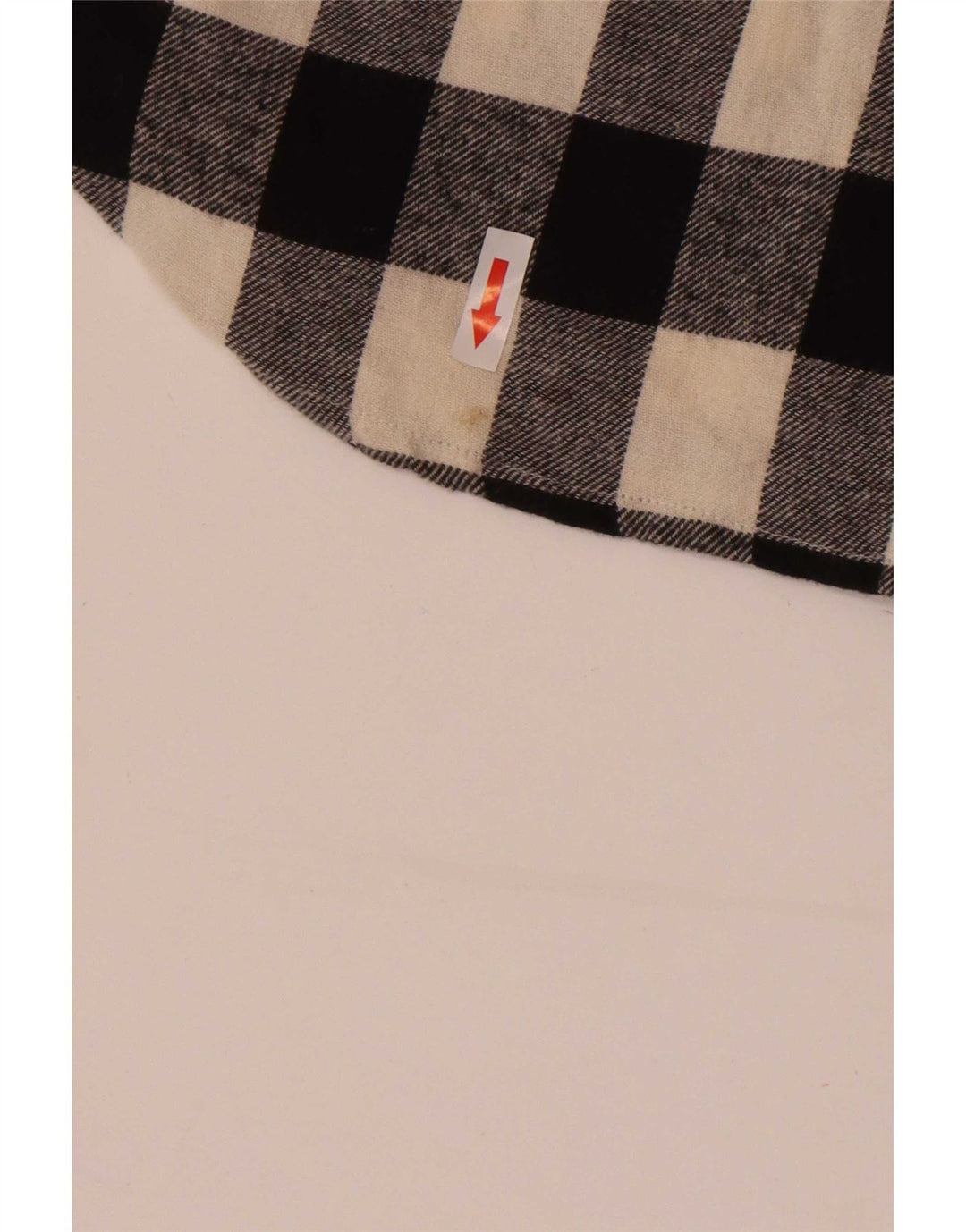 Camisa masculina de flanela French Connection algodão xadrez preto médio