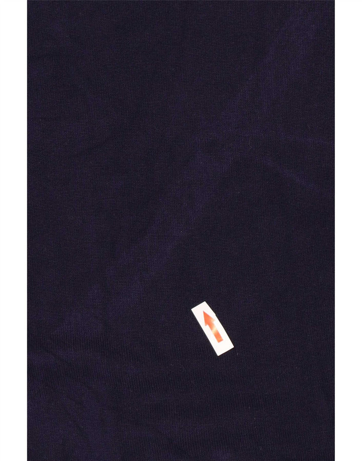 Suéter masculino Zara com decote em V grande viscose azul marinho