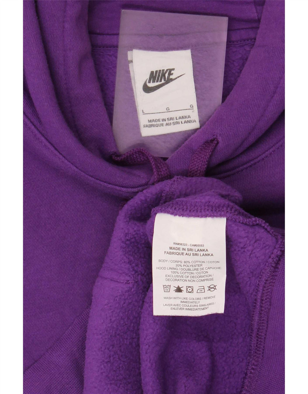 Nike Mens Hoodie Jumper Grande Algodão Roxo