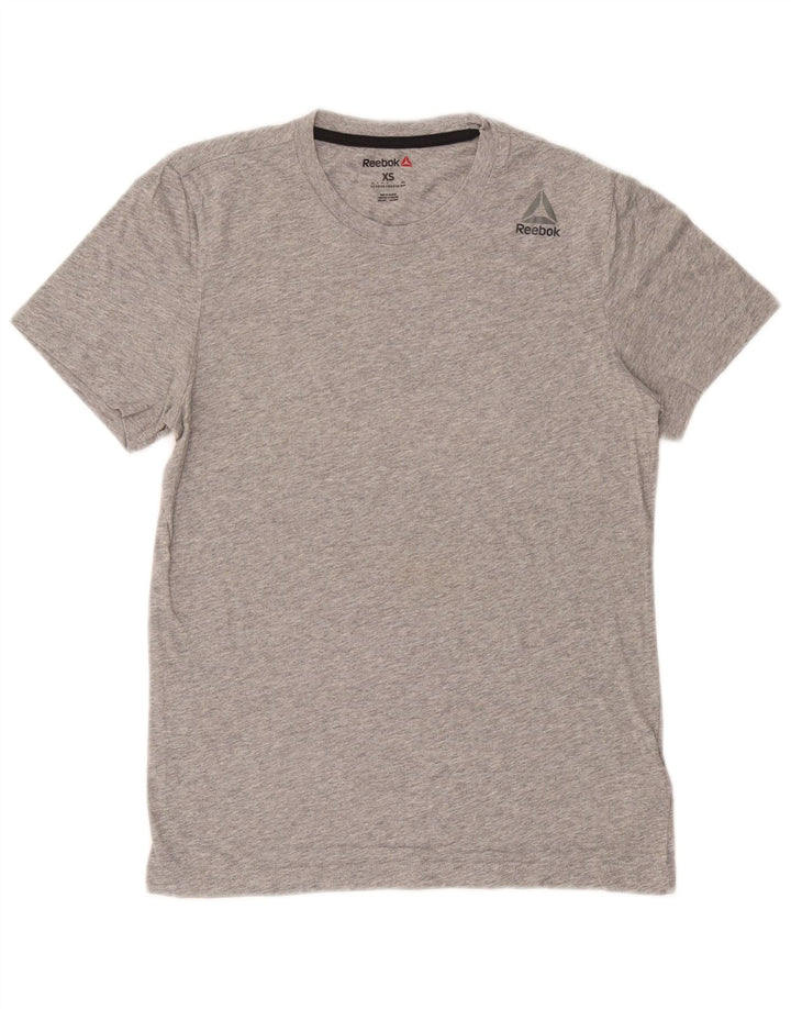 Camiseta masculina REEBOK XS algodão manchado cinza