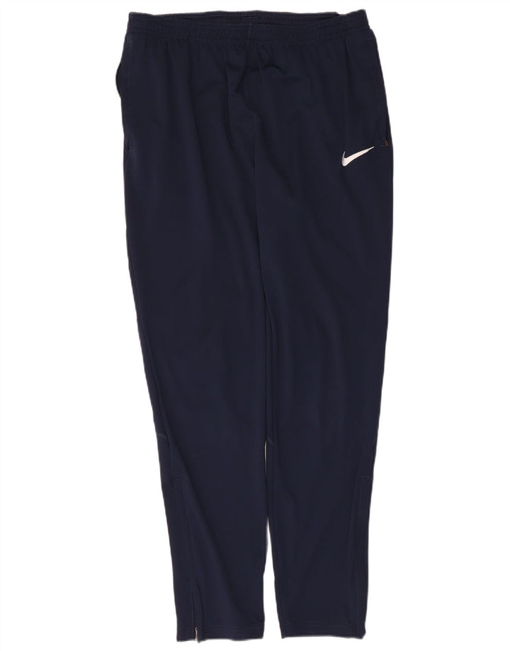 Calça de treino masculina Nike Dri Fit grande poliéster azul marinho