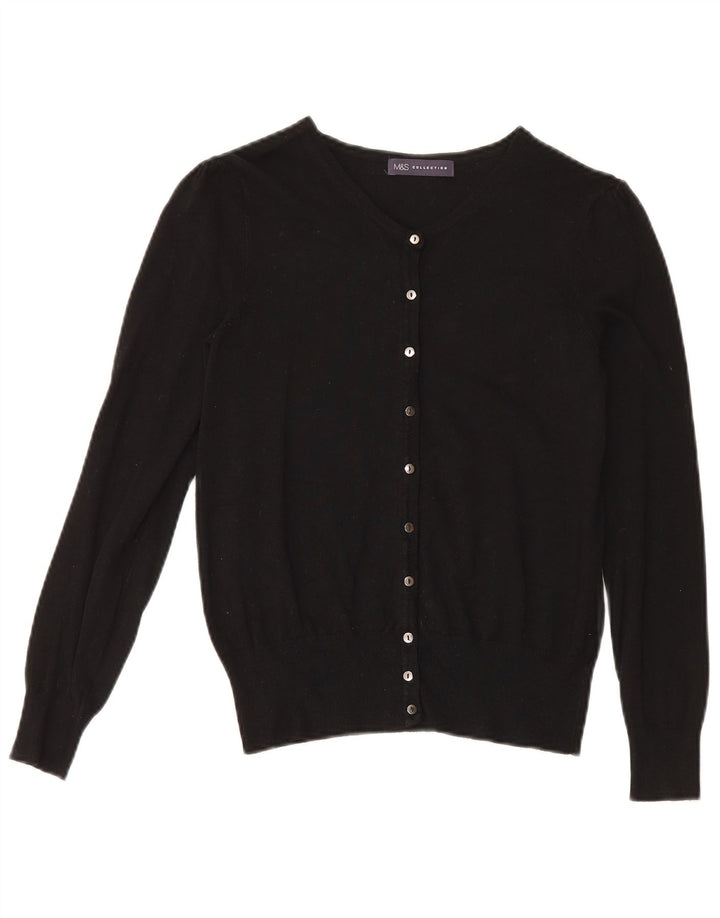Suéter cardigã feminino Marks & Spencer Reino Unido 10 pequeno preto
