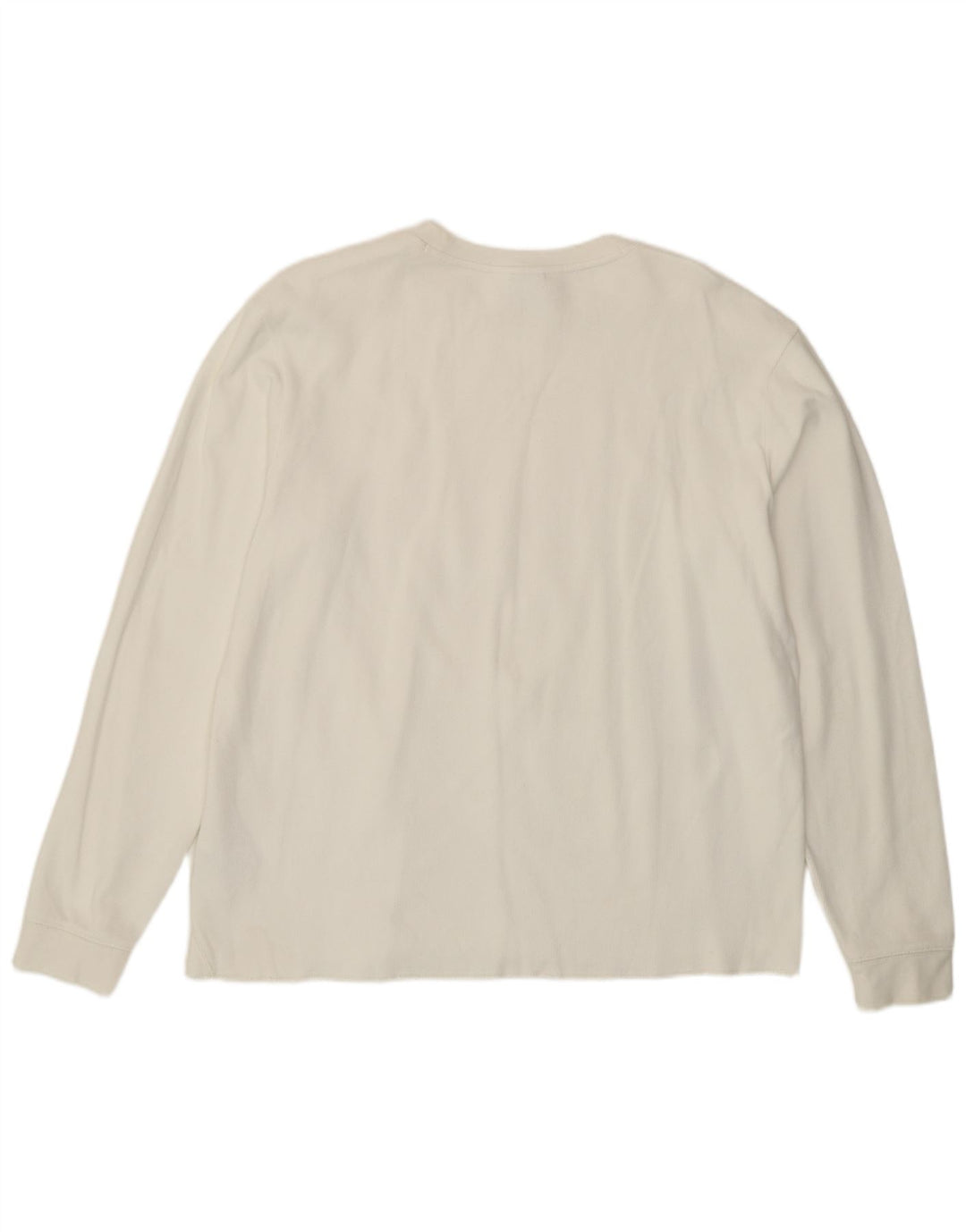 Zara Top masculino manga comprida grande algodão branco