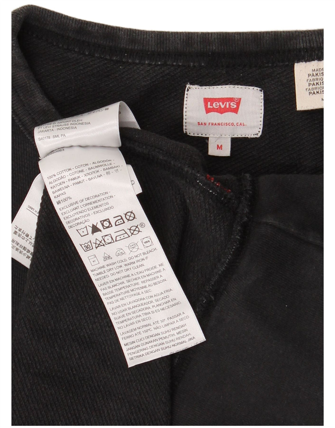 Levi's moletom gráfico masculino jumper médio cinza algodão