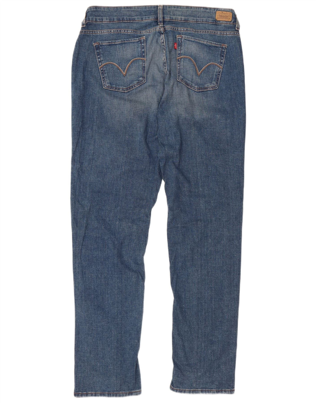 Calça jeans feminina Levi's 526 de cintura alta com corte justo US 16 2XL W36 L32 azul